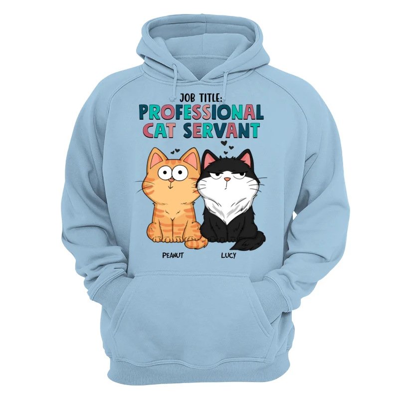 Job Title Professional Cat Servant Funny Cat Expression Personalized Shirt - Image 16