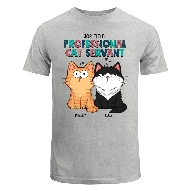 Job Title Professional Cat Servant Funny Cat Expression Personalized Shirt - Image 6