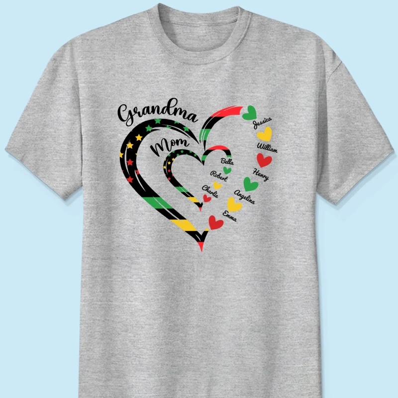 Juneteenth African American Flag Grandma Personalized Shirt - Image 10