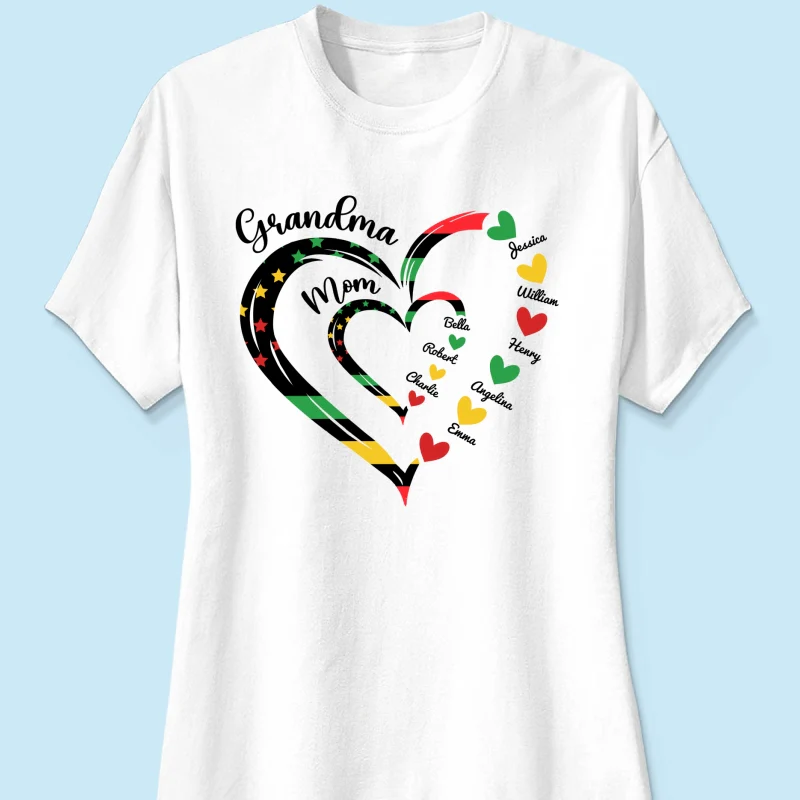 Juneteenth African American Flag Grandma Personalized Shirt - Image 13