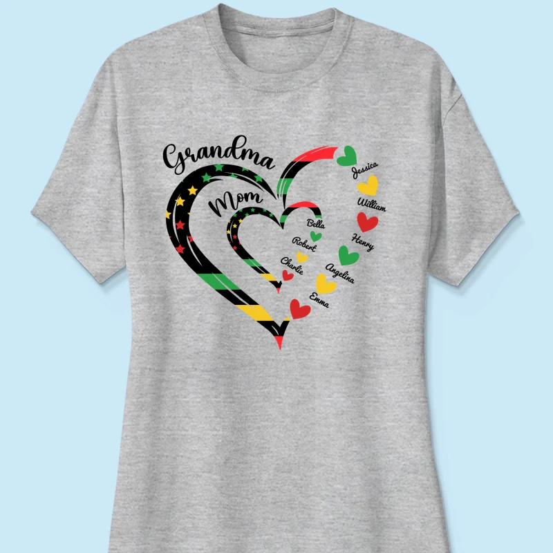 Juneteenth African American Flag Grandma Personalized Shirt - Image 14