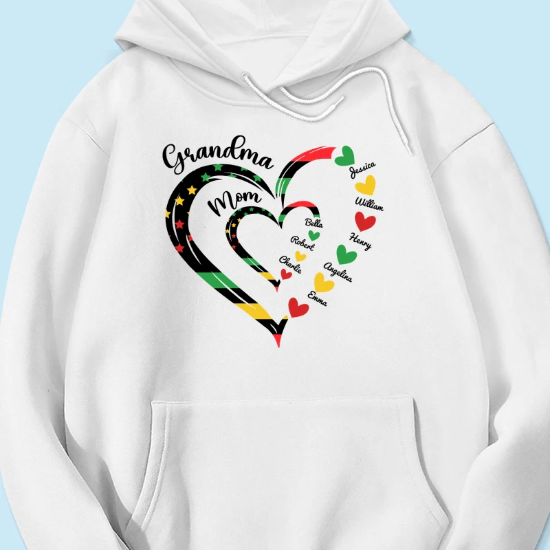 Juneteenth African American Flag Grandma Personalized Shirt - Image 16