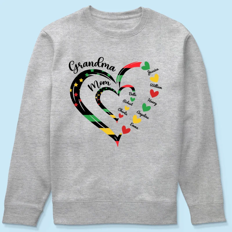 Juneteenth African American Flag Grandma Personalized Shirt - Image 21