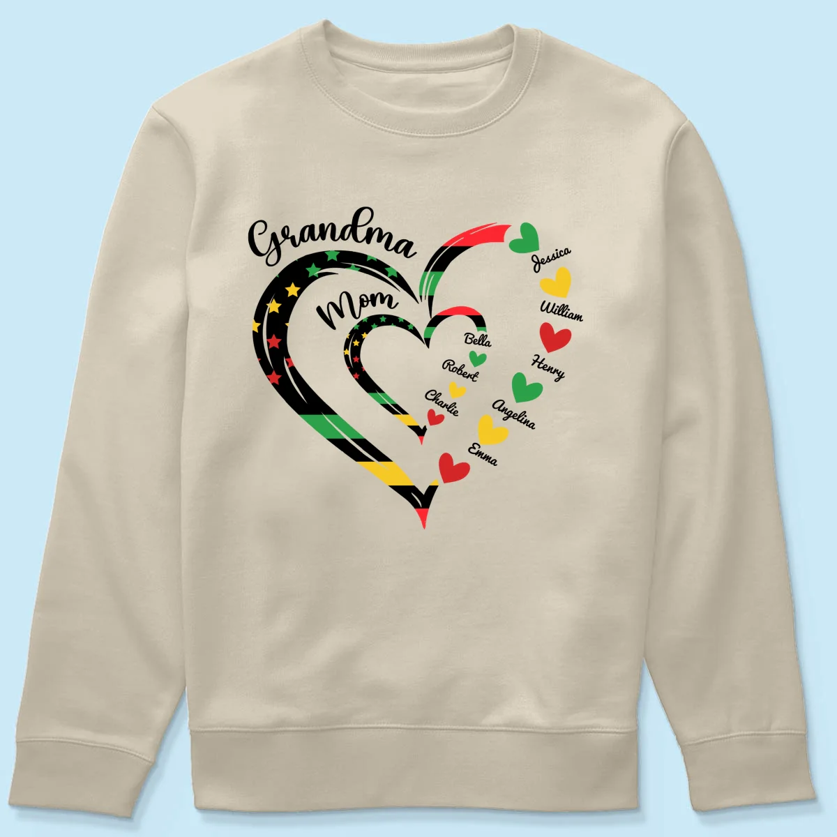 Juneteenth African American Flag Grandma Personalized Shirt - Image 22