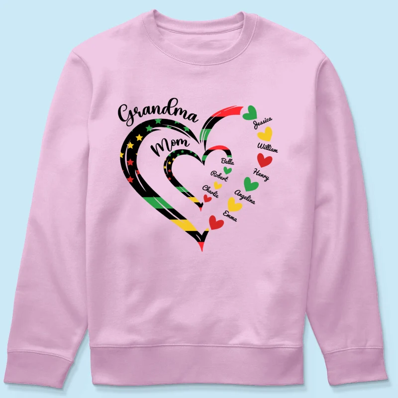 Juneteenth African American Flag Grandma Personalized Shirt - Image 23