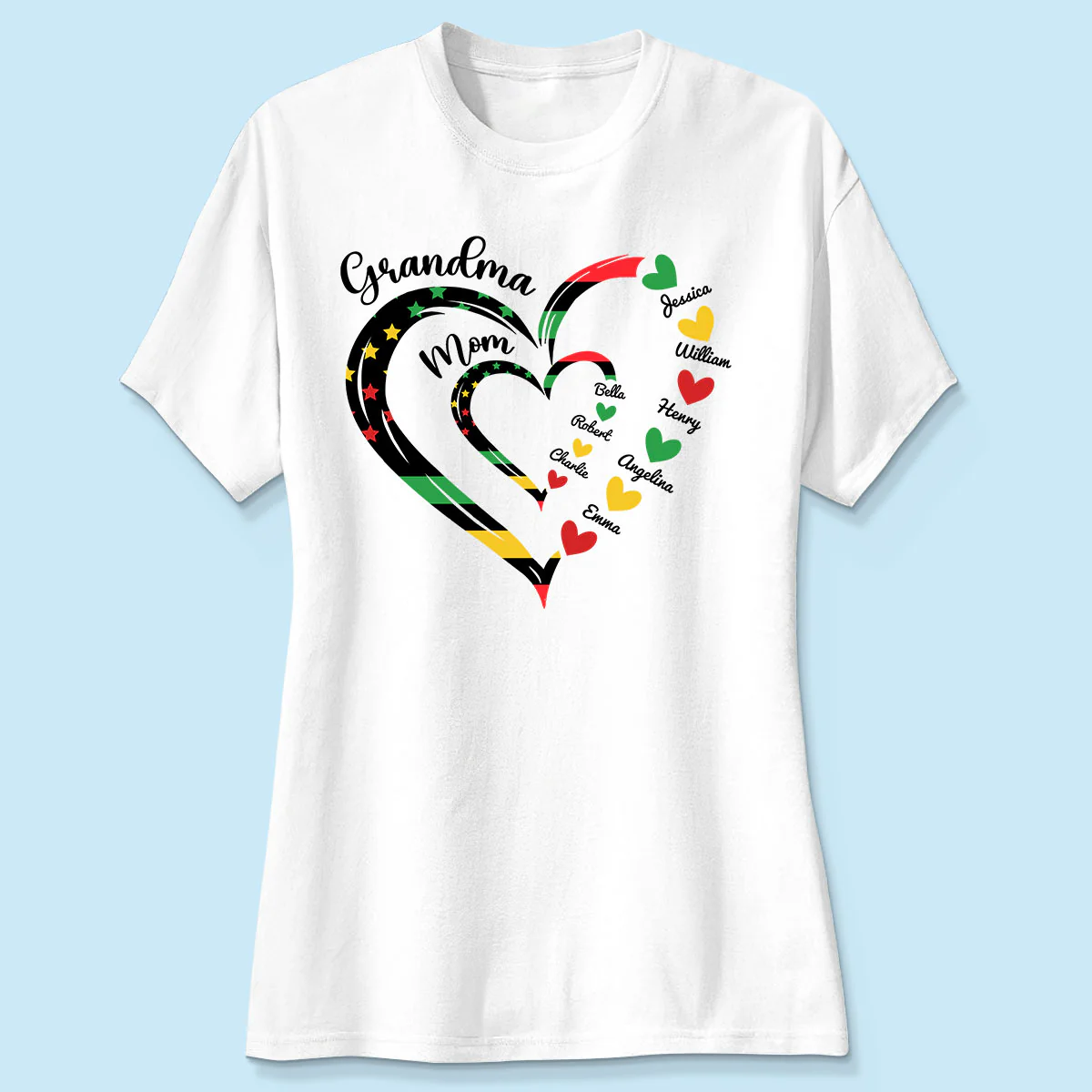 Juneteenth African American Flag Grandma Personalized Shirt - Image 6