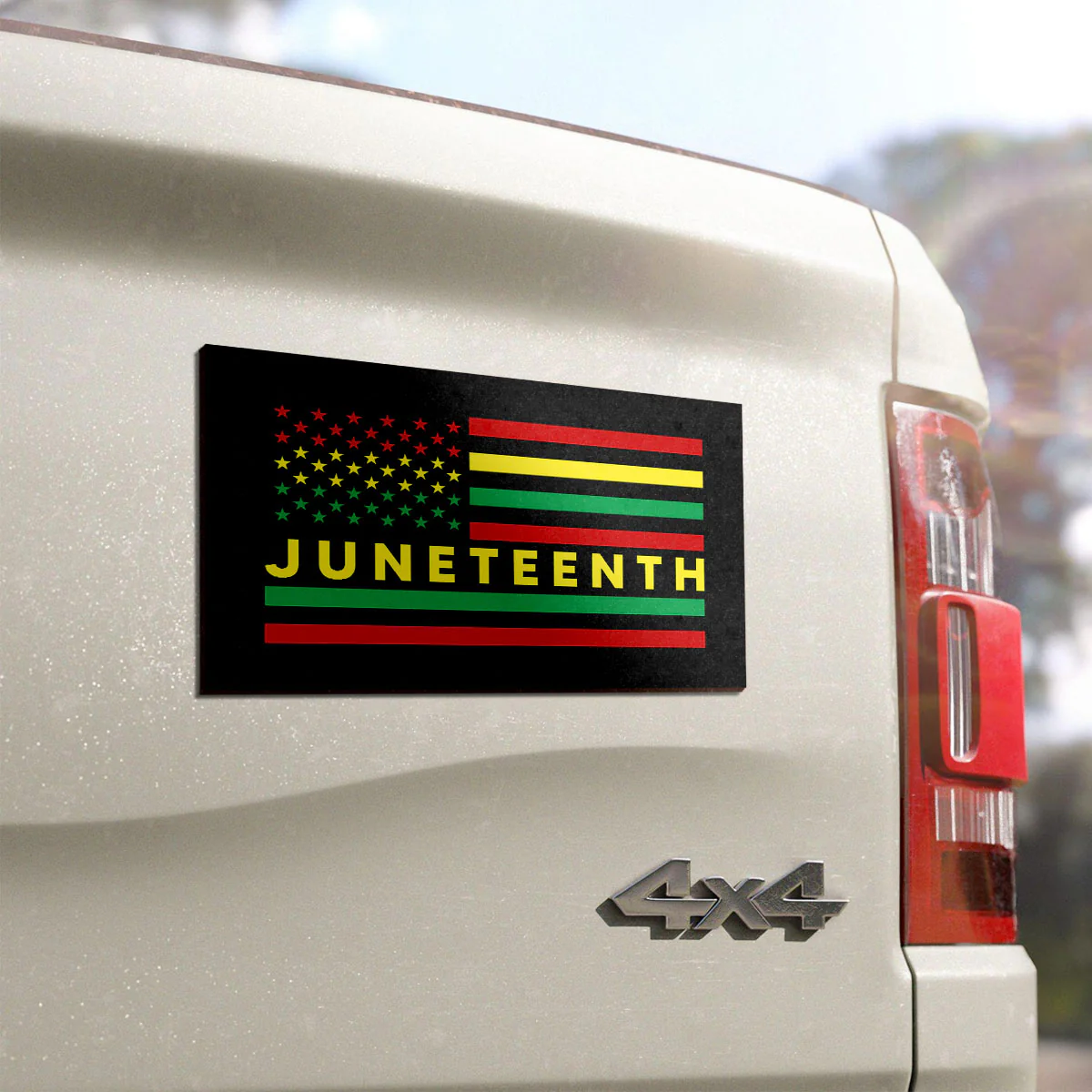 Juneteenth Celebration African American Black Pride Flag Car Magnet - Image 2