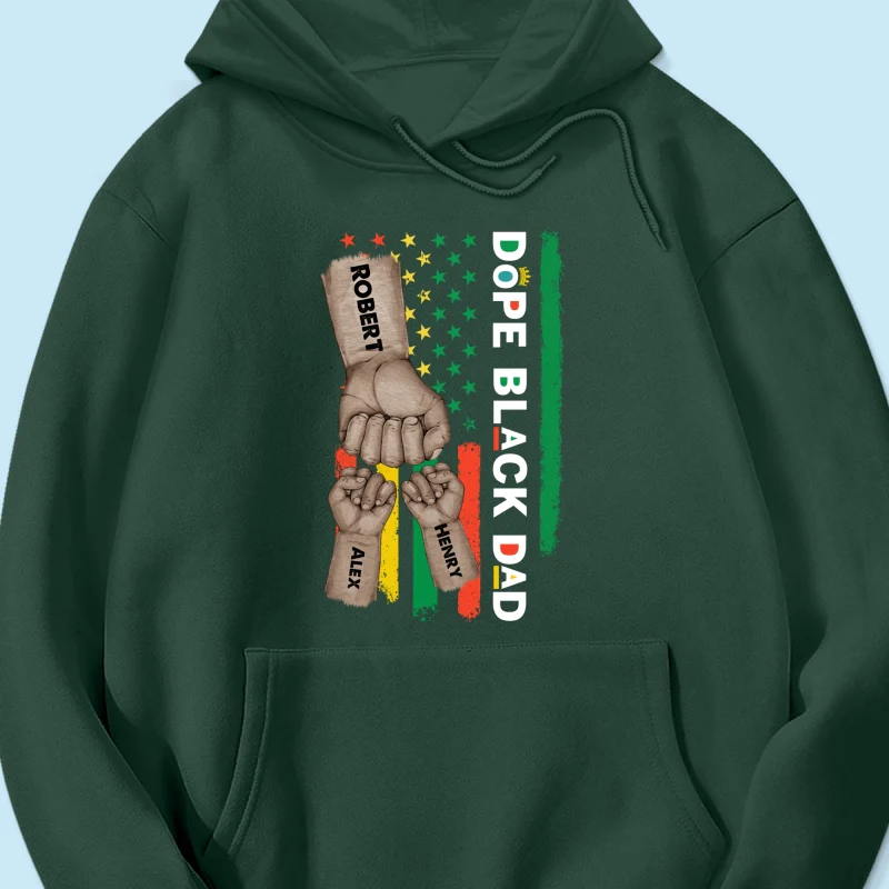 Juneteenth Dope Black Dad African American Flag Personalized Shirt - Image 21
