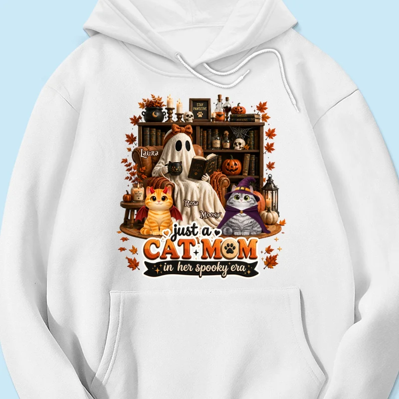 Just A Cat Mom In Her Spooky Era - Personalized Shirt - Halloween Gift, Gift For Cat Lovers - Image 21