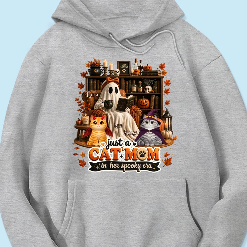 Just A Cat Mom In Her Spooky Era - Personalized Shirt - Halloween Gift, Gift For Cat Lovers - Image 22