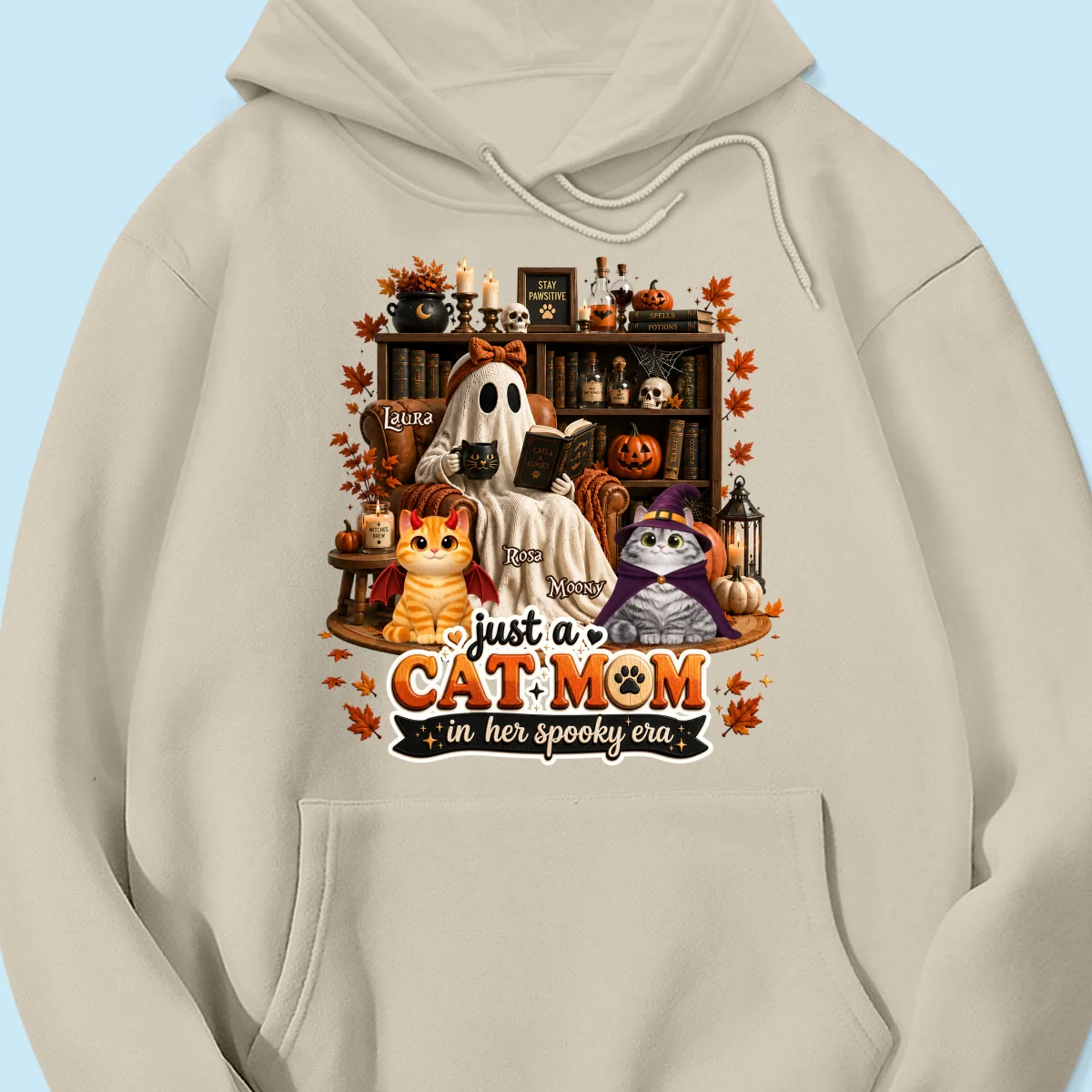 Just A Cat Mom In Her Spooky Era - Personalized Shirt - Halloween Gift, Gift For Cat Lovers - Image 25