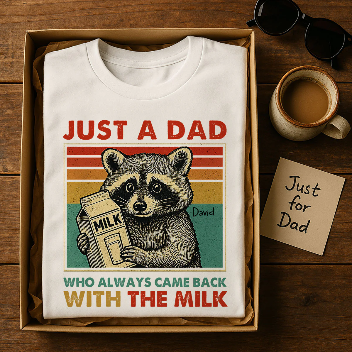 Just A Dad Who Always Came Back With The Milk Funny Shirt, Father's Day Gift - Image 8