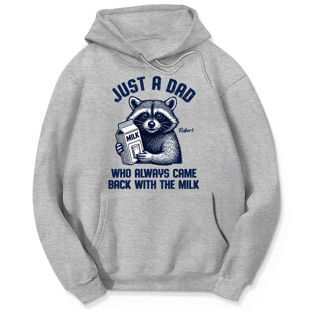 Just A Dad Who Always Came Back With The Milk Shirt, Racoon Funny Father's Day Gift - Image 5