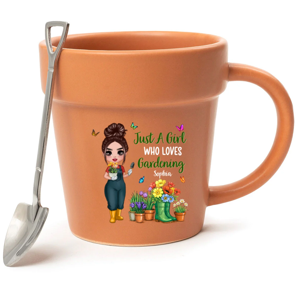 Just A Girl Who Loves Gardening - Personalized Plant Pot Ceramic Mug - Gift For Gardening Lovers - Image 11