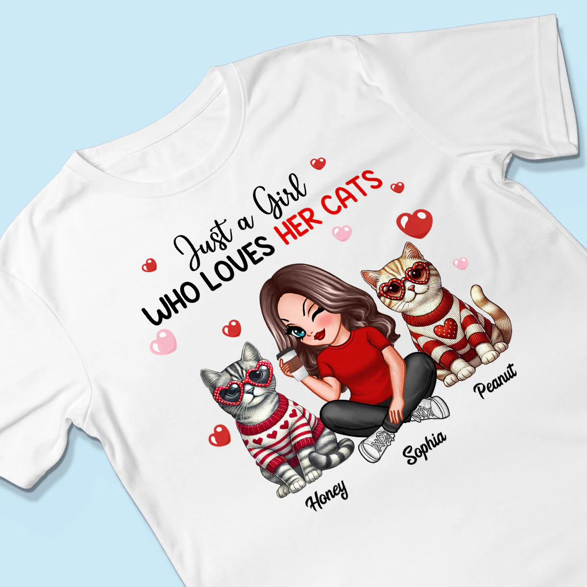 Just A Girl Who Loves Her Dogs Dog Mom Personalized Shirt - Image 6