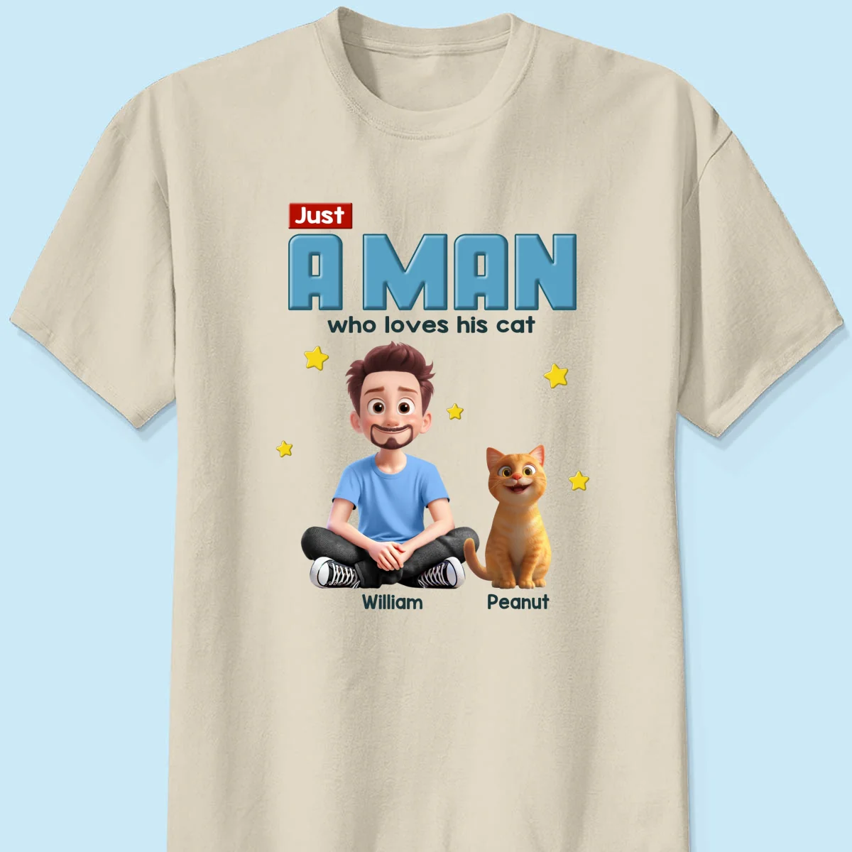 Just A Man Who Loves His Cat Cartoon Funny Cats Personalized Shirt, Birthday Gift, Father's Day Gift For Cat Dad - Image 10