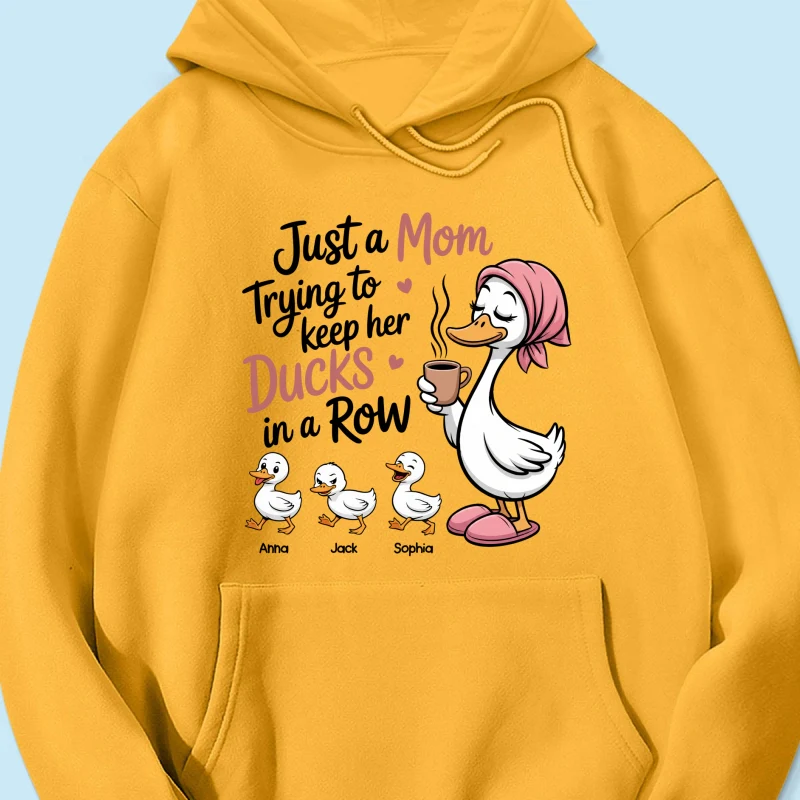 Just a Mom Trying to Keep Her Ducks in a Row - Personalized Shirt - Mother's Day Gift for Mom, Wife - Image 67