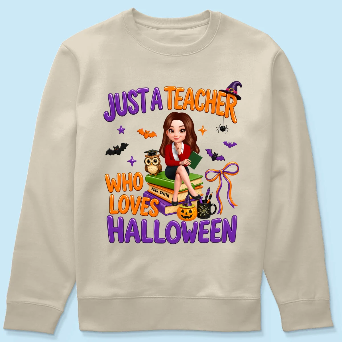 Just A Teacher Who Loves Halloween - Personalized Shirt - Gift For Teacher, Happy Halloween - Image 23