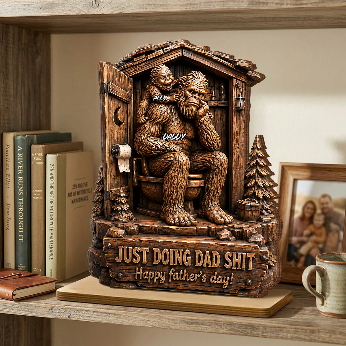Just Doing Dad Sh*t - Personalized 2-Layered Wooden Plaque - Gift for Dad, Husband - Image 2