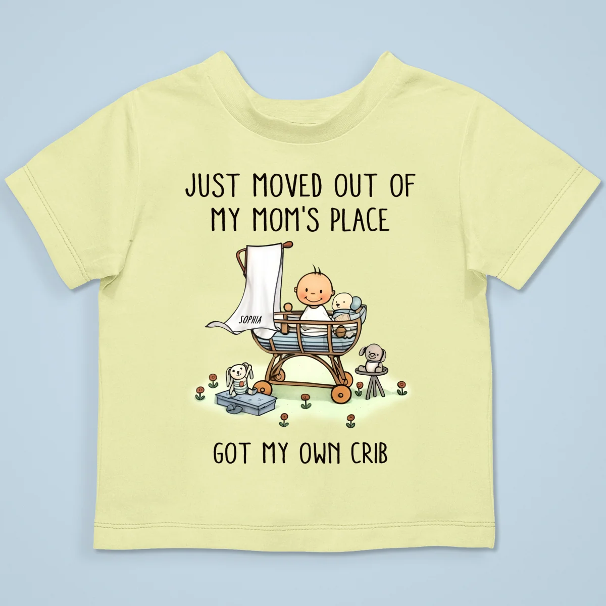 Just Moved Out Of My Mom's Place Got My Own Crib Personalized Baby Onesie Baby Shirt - Image 20