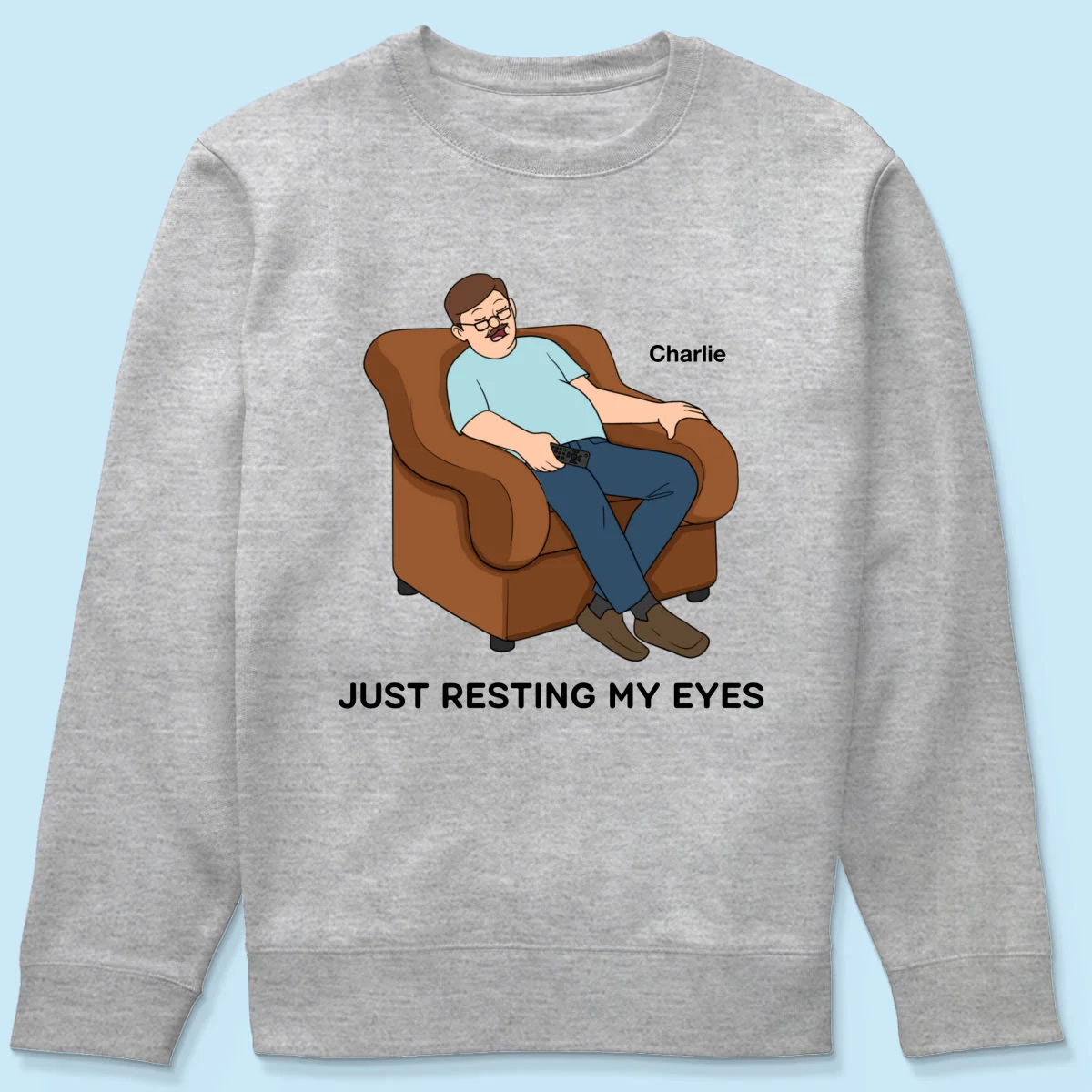 Just Resting My Eyes Dad Grandpa Asleep Funny Father‘s Day Gift Personalized Shirt - Image 17