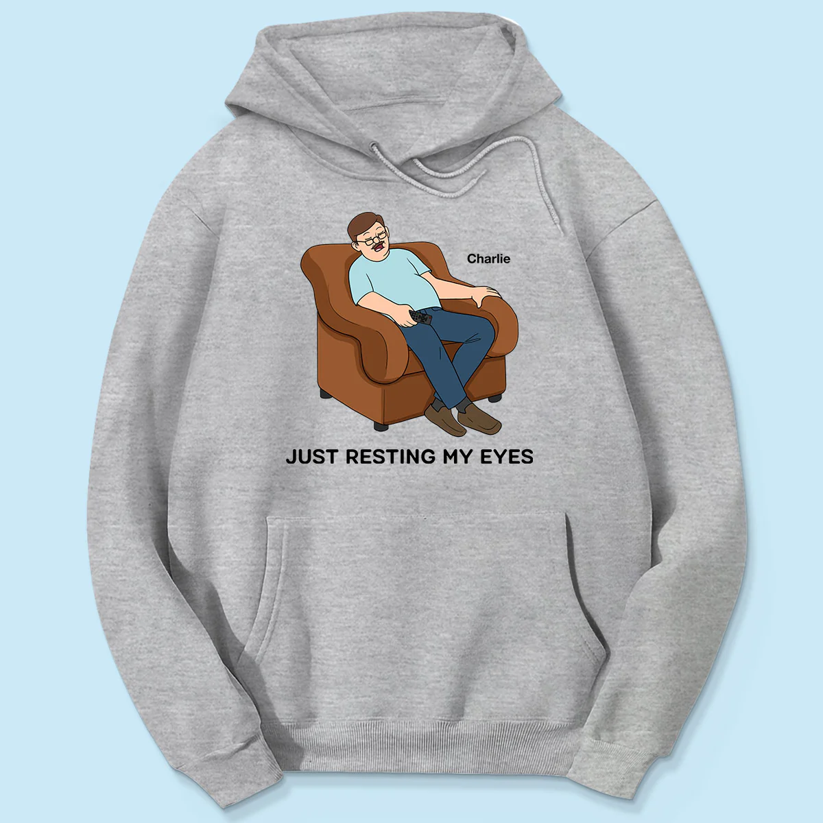 Just Resting My Eyes Dad Grandpa Asleep Funny Father‘s Day Gift Personalized Shirt - Image 5