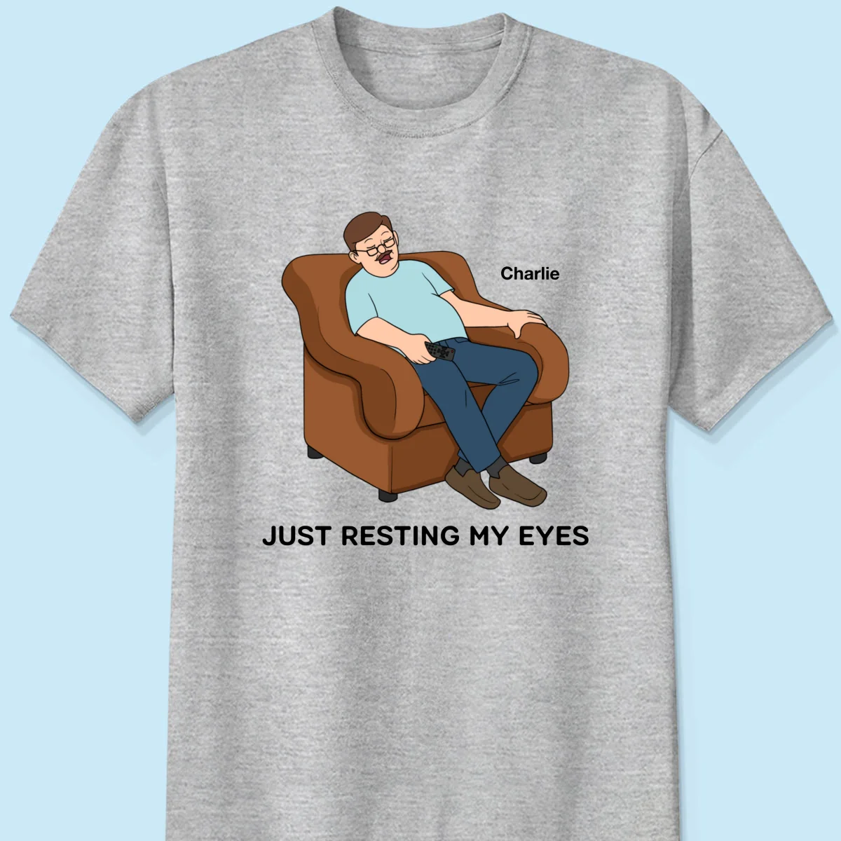 Just Resting My Eyes Dad Grandpa Asleep Funny Father‘s Day Gift Personalized Shirt - Image 7