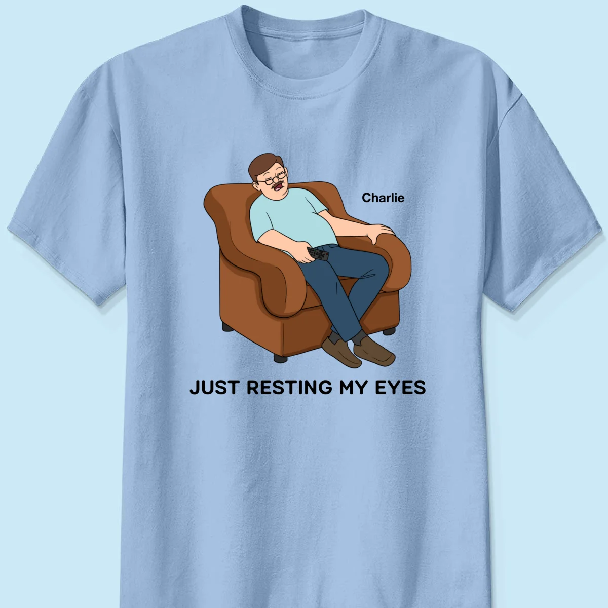 Just Resting My Eyes Dad Grandpa Asleep Funny Father‘s Day Gift Personalized Shirt - Image 9