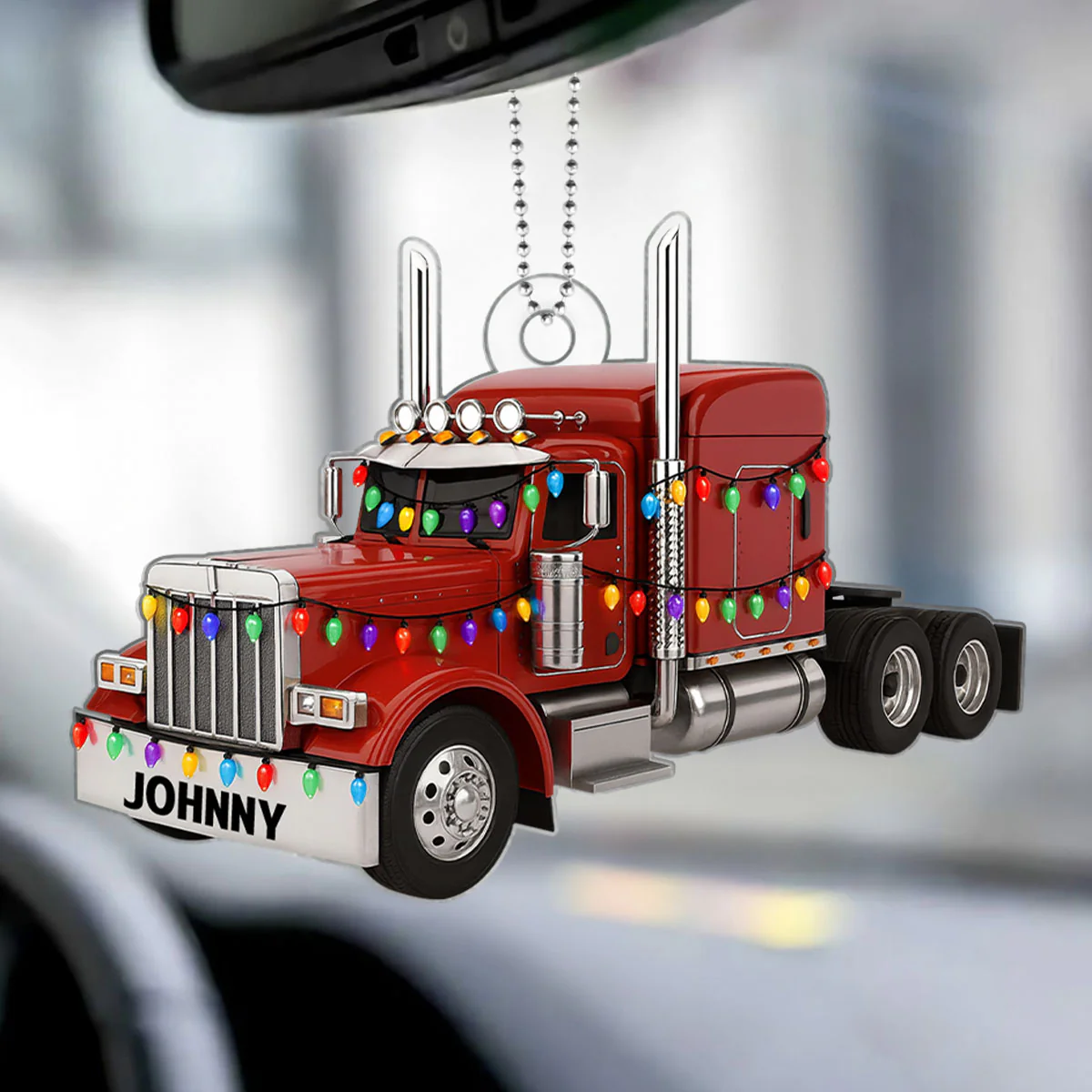 Keep On Rolling Proud Trucker – Personalized Acrylic Ornament – Appreciation Christmas Gift for Truck Drivers - Image 3