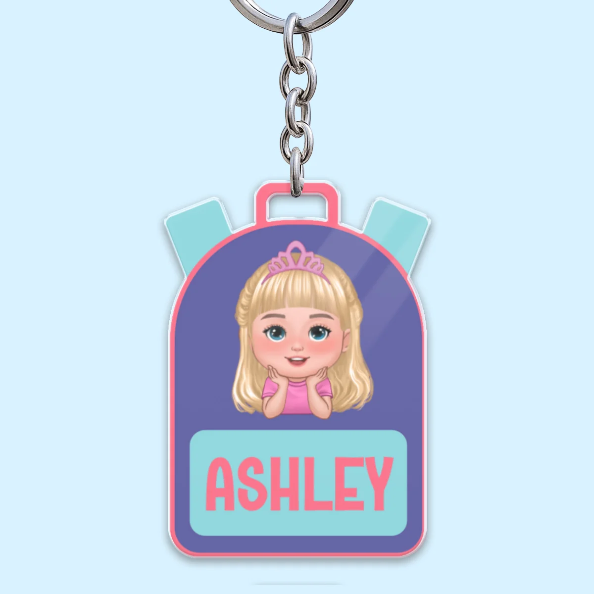 Kid Back To School Personalized Name Tag, Acrylic Keychain - Image 11