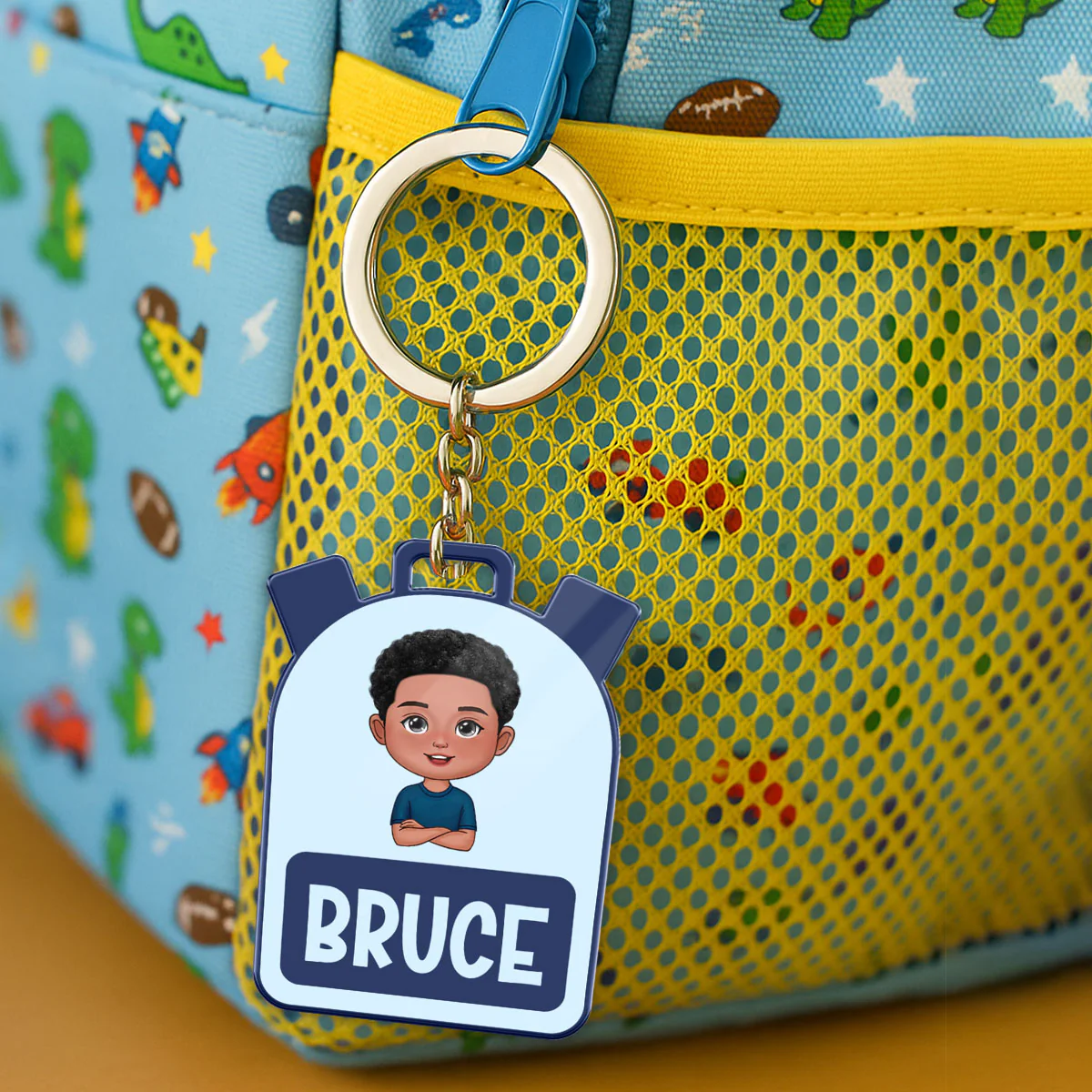 Kid Back To School Personalized Name Tag, Acrylic Keychain - Image 3
