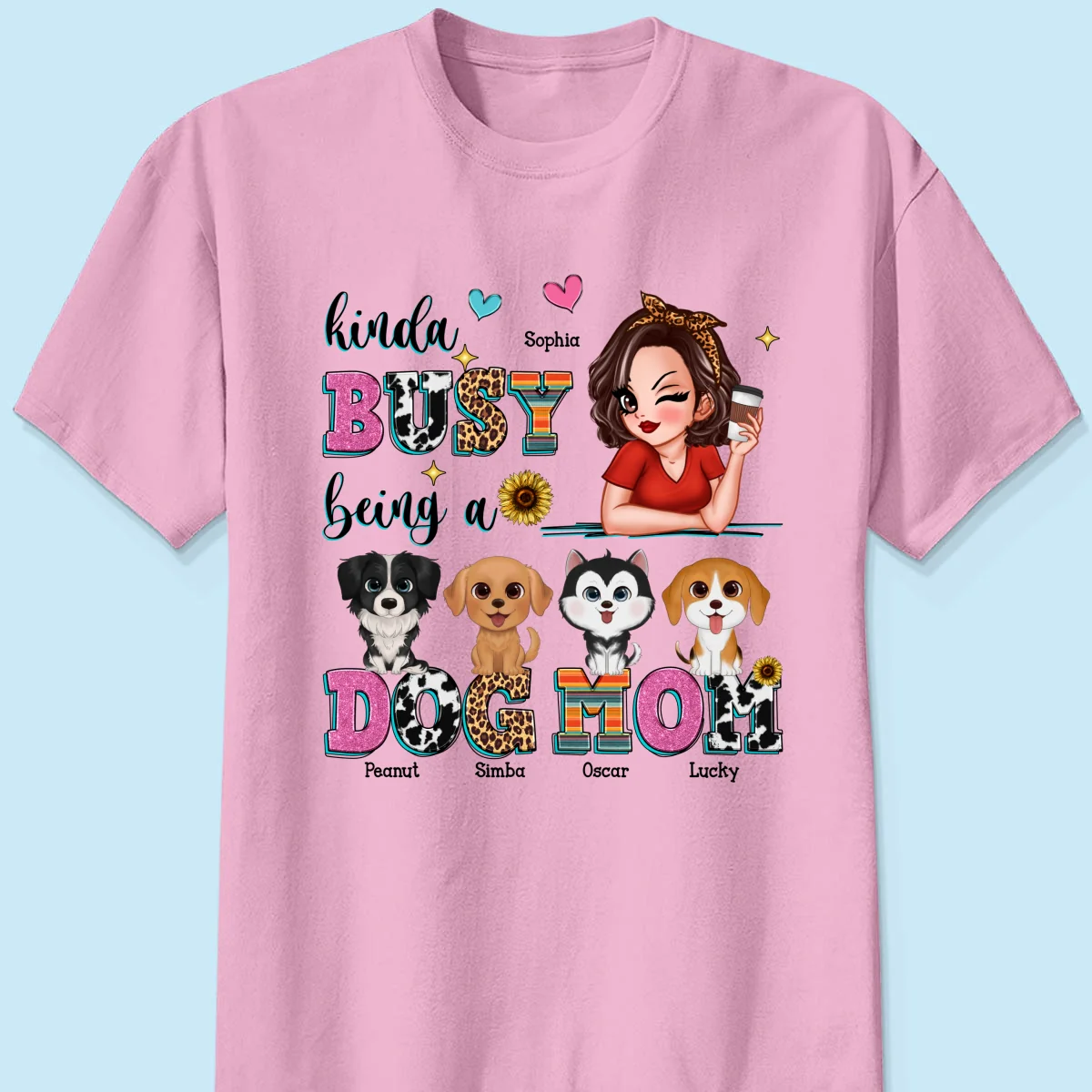 Kinda Busy Being A Dog Mom Personalized Shirt - Image 9