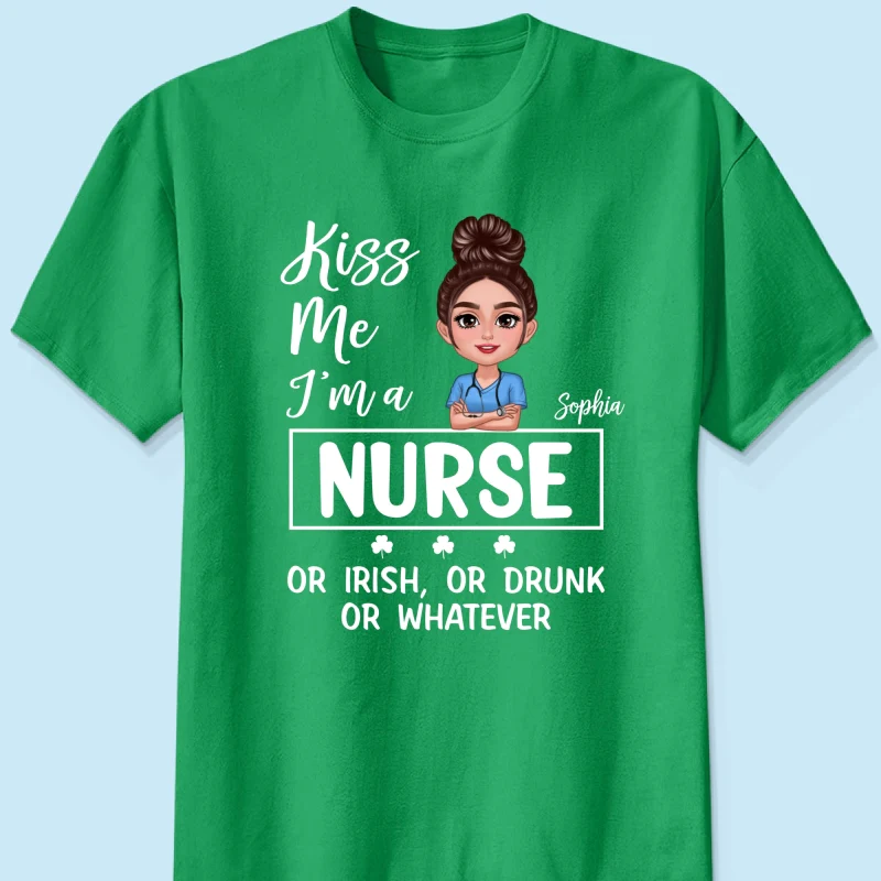 Kiss Me Occupation Title St. Patrick's Day Personalized Shirt - Image 7