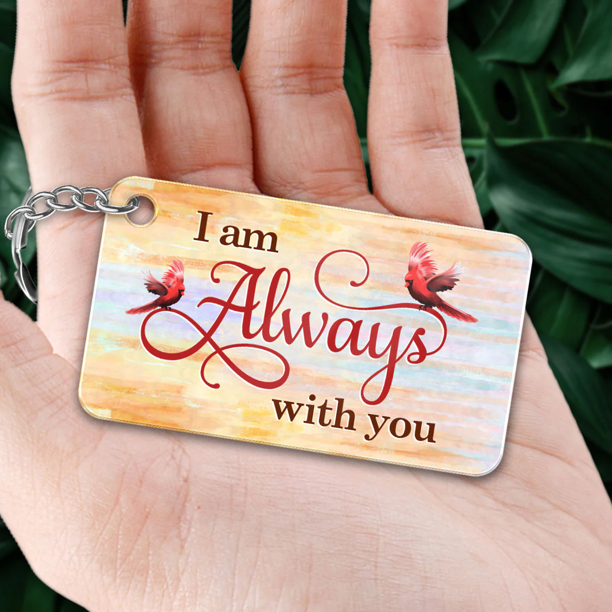 Lake View Whole Back View Family Sitting Remembrance Gift Memorial Personalized Acrylic Keychain - Image 2