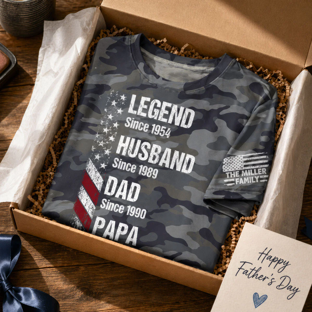 Legend Husband Dad Grandpa Camo Pattern - Personalized Shirt - Father's Day Gift For Husband, Dad, Grandpa - Image 2