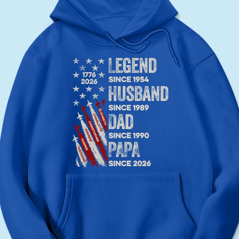Legend Husband Dad Grandpa Kid Custom Name - Personalized Shirt - American 250th Anniversary Keepsake For Husband, Dad, Grandpa - Image 21