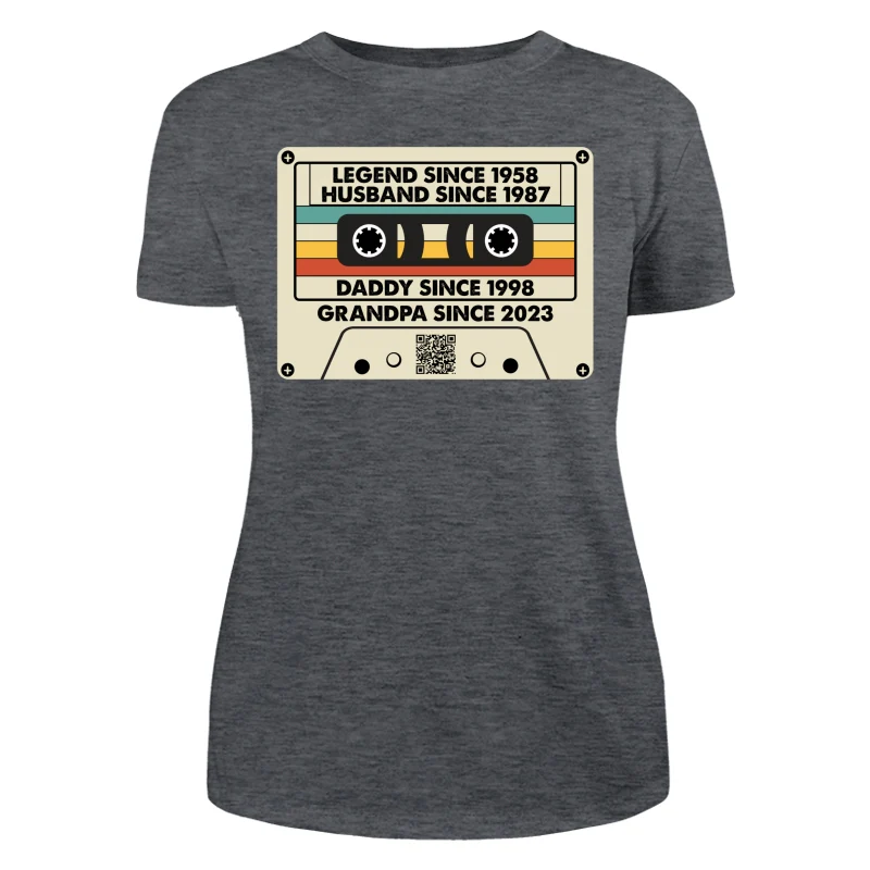 Legend Since Cassette Tape QR Code Father‘s Day Personalized Shirt - Image 10