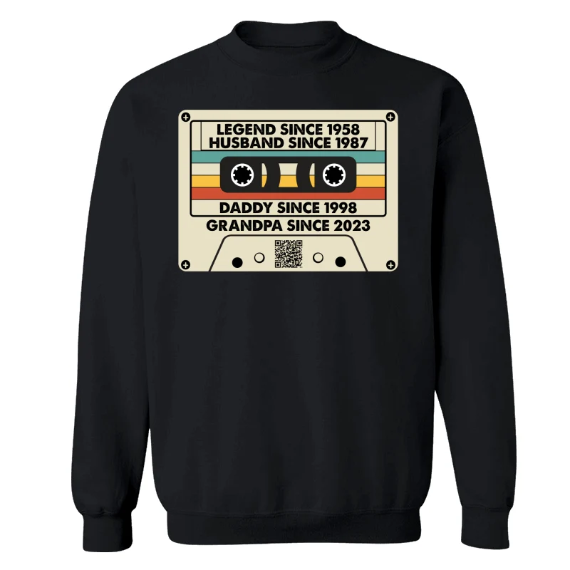 Legend Since Cassette Tape QR Code Father‘s Day Personalized Shirt - Image 14