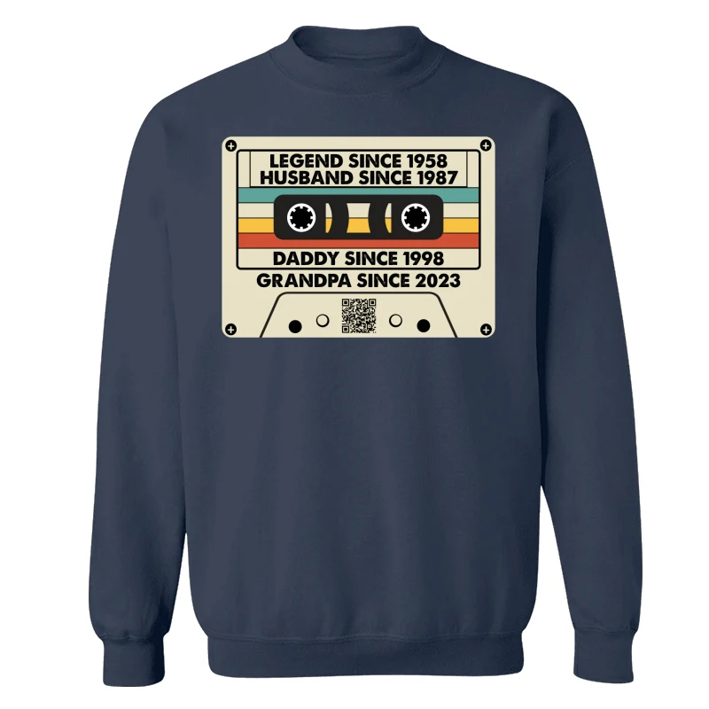 Legend Since Cassette Tape QR Code Father‘s Day Personalized Shirt - Image 15