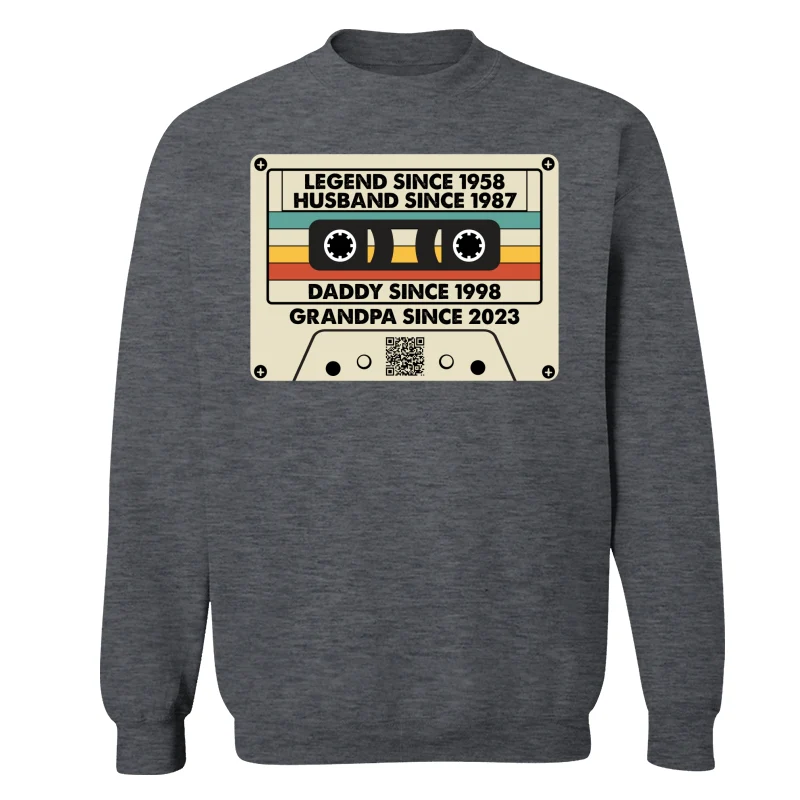 Legend Since Cassette Tape QR Code Father‘s Day Personalized Shirt - Image 16