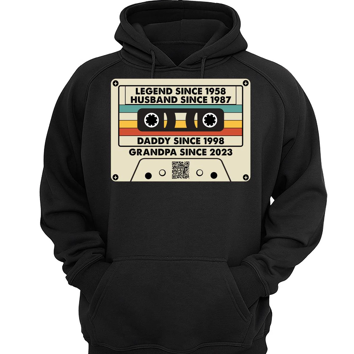 Legend Since Cassette Tape QR Code Father‘s Day Personalized Shirt - Image 3