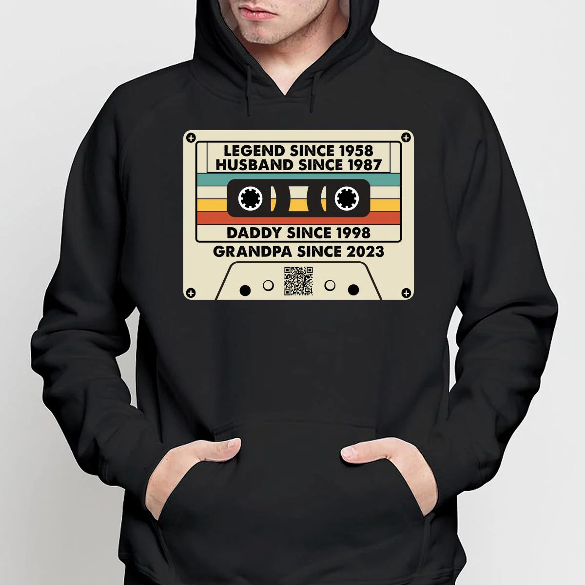Legend Since Cassette Tape QR Code Father‘s Day Personalized Shirt - Image 4