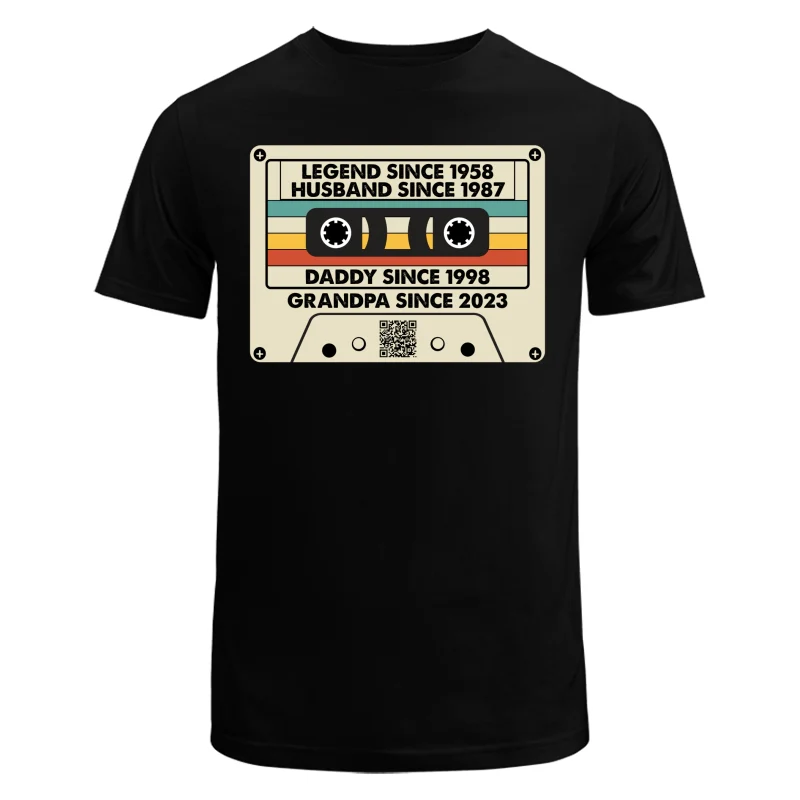 Legend Since Cassette Tape QR Code Father‘s Day Personalized Shirt - Image 5