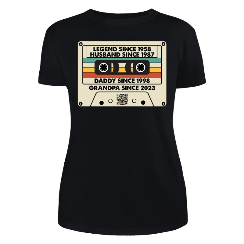 Legend Since Cassette Tape QR Code Father‘s Day Personalized Shirt - Image 8