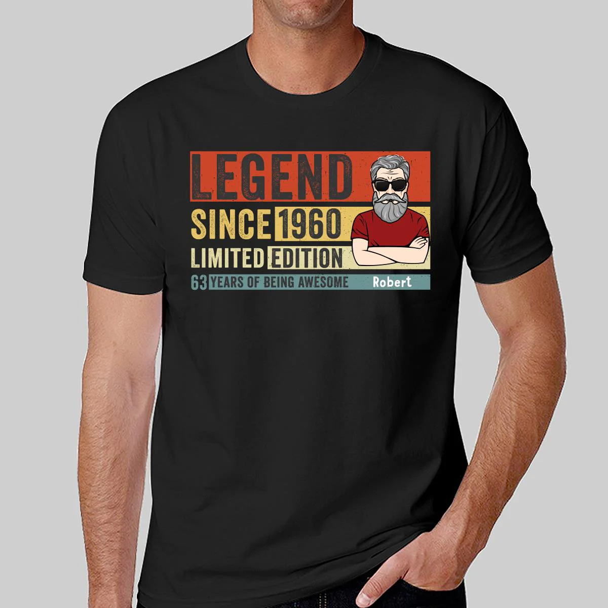 Legend Since Limited Edition Being Awesome Old Man Young Man Retro Style Personalized Shirt - Image 2