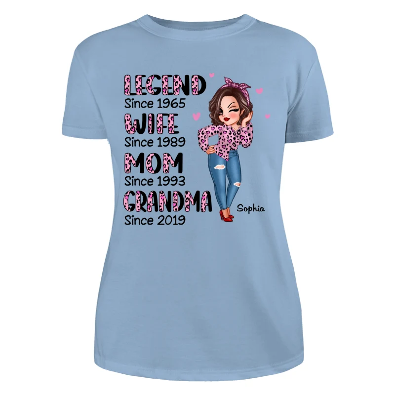 Legend Wife Mom Grandma Pink Leopard Pattern Personalized Shirt, Heartfelt 2025 Gift For Grandma, Mom - Image 12