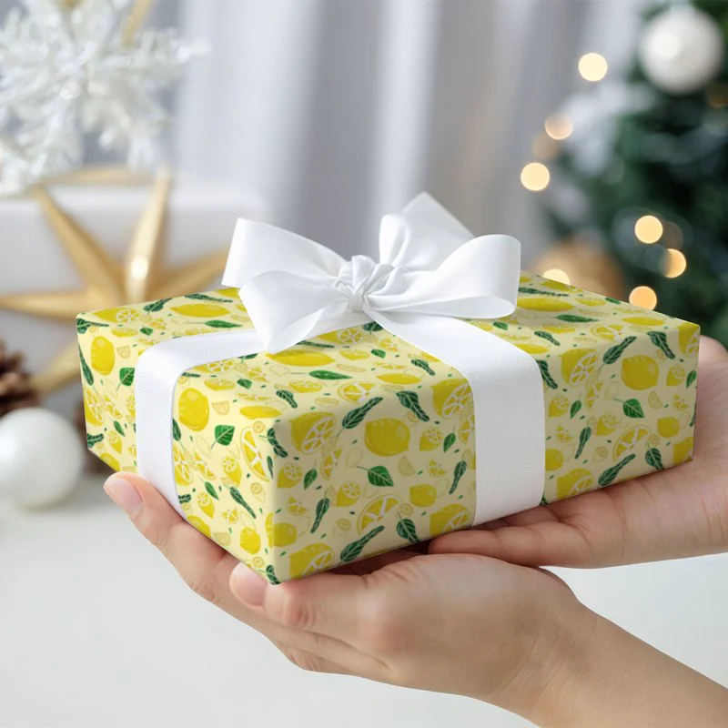 Lemon Slides Gift Wrapping Paper - Image 5