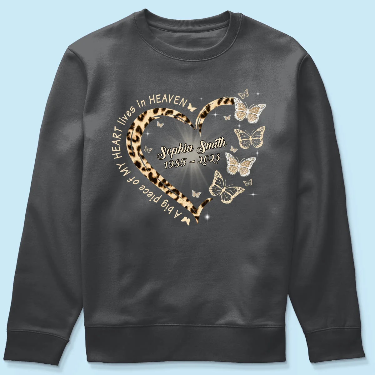 Leopard Big Piece Of My Heart Lives In Heaven Personalized Shirt - Image 18