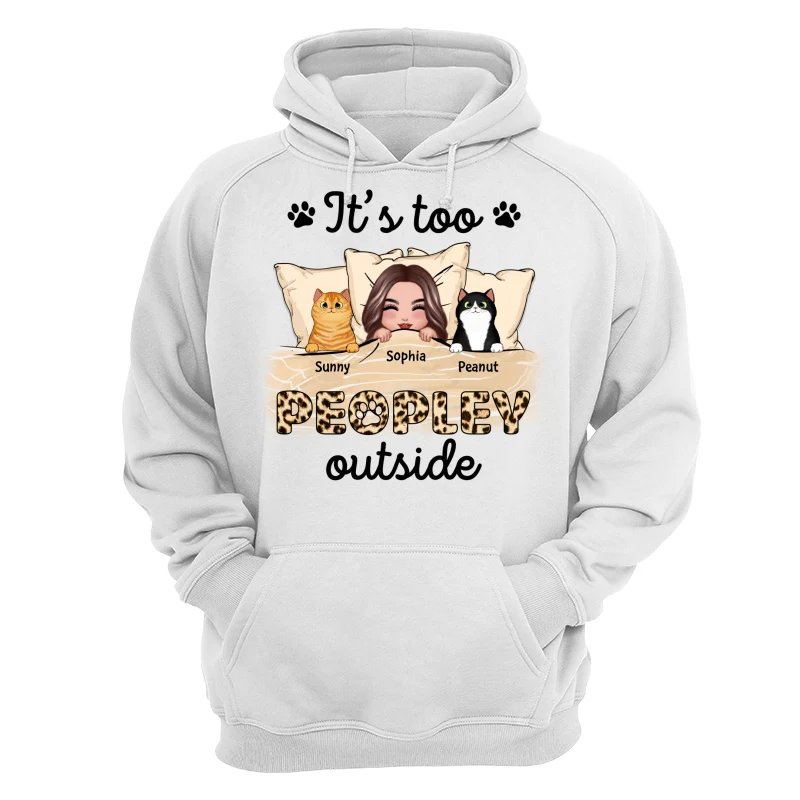 Leopard Cat Mom It‘s Too Peopley Outside Personalized Shirt - Image 13