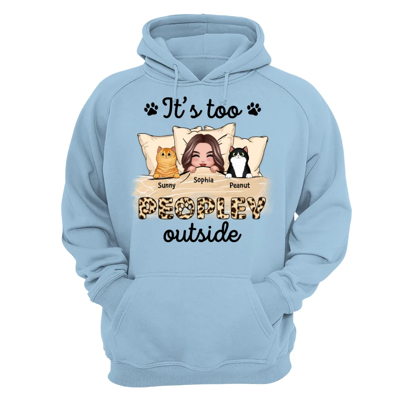 Leopard Cat Mom It‘s Too Peopley Outside Personalized Shirt - Image 16